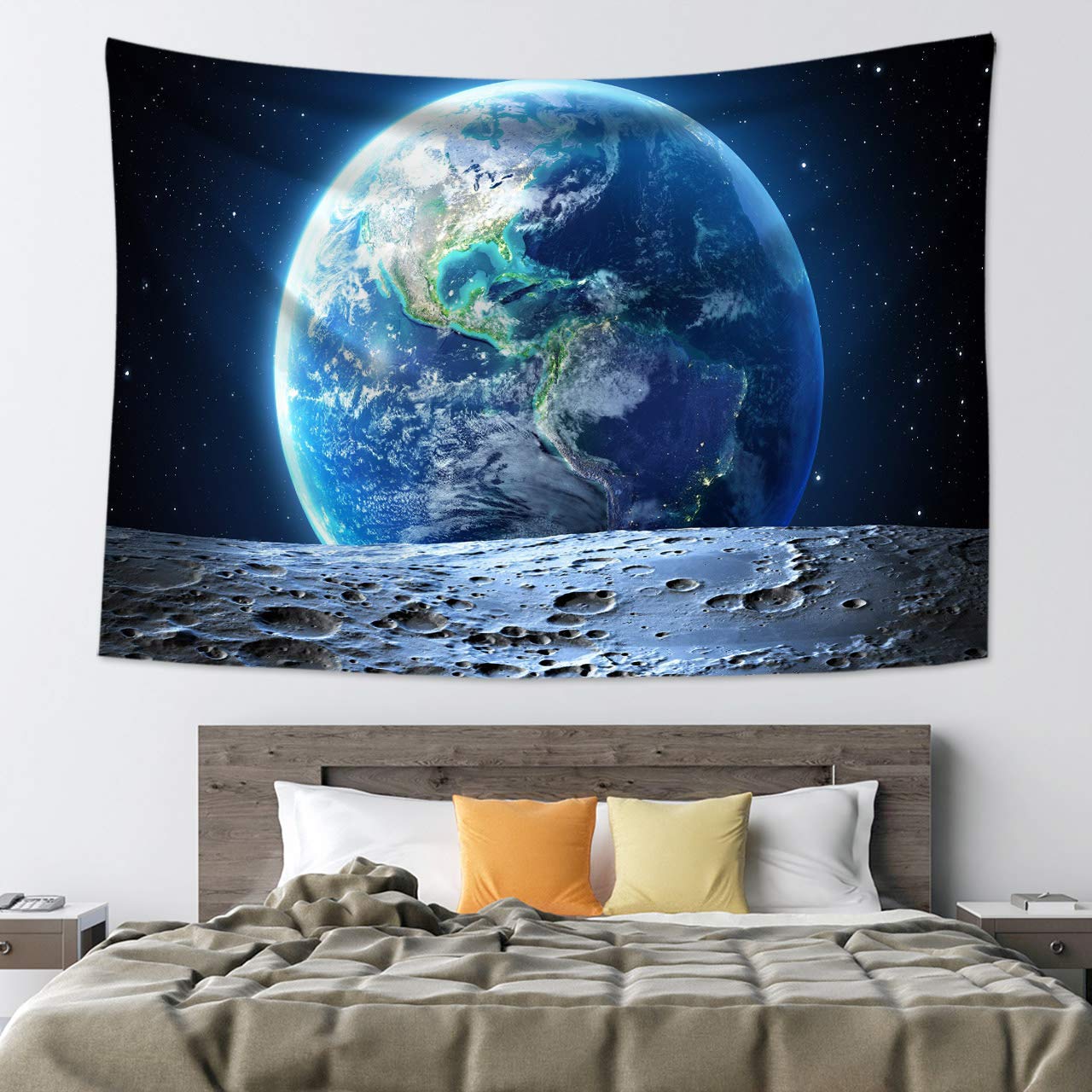 Amazon.co.jp: LB 地球柄 タペストリー 魅力ある天体 おしゃれ 壁掛け